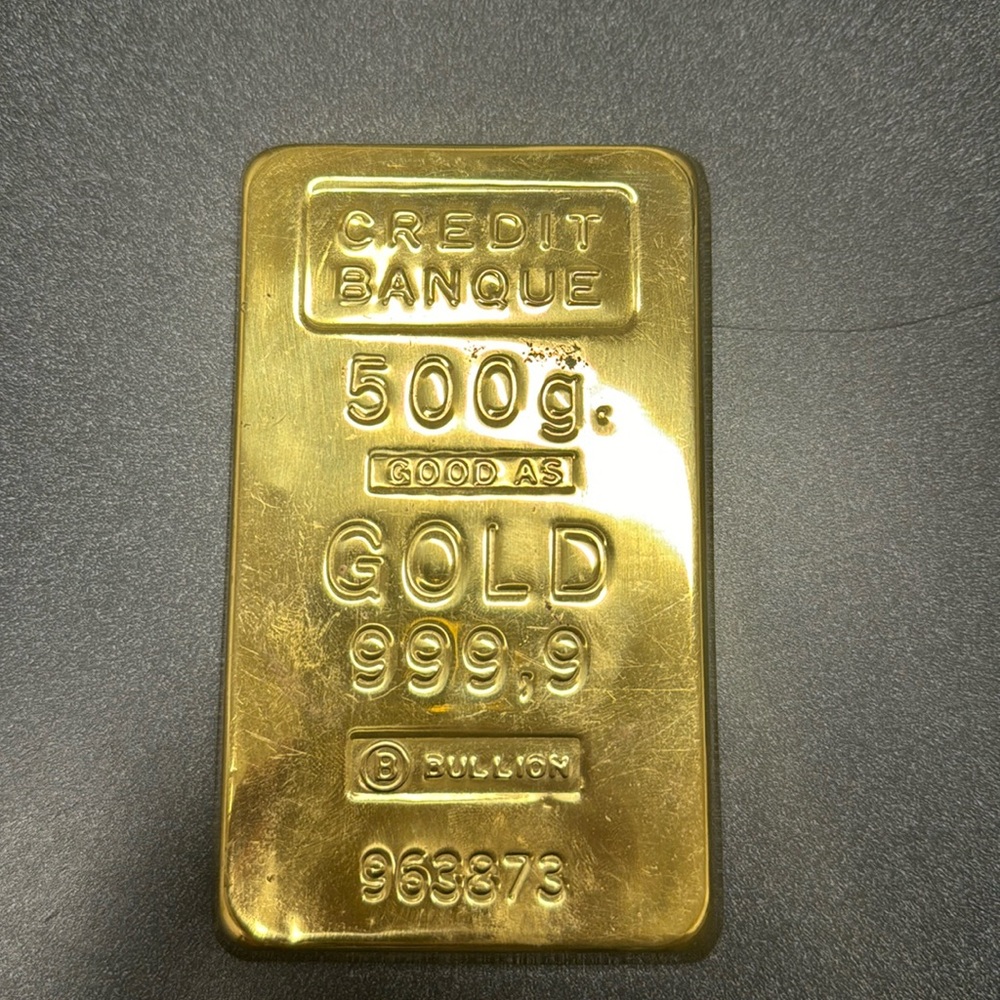 Credit banque. 500g pure brass paper weight